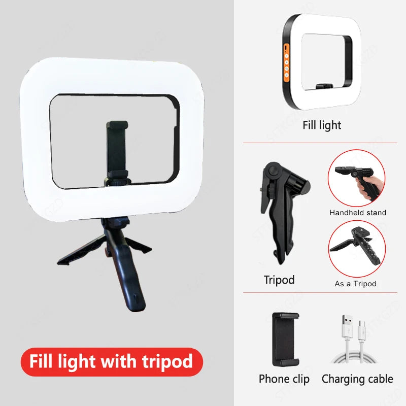 ๐ก Portable LED Ring Light โ Perfect Lighting for Selfies, Live Streaming & Content Creation