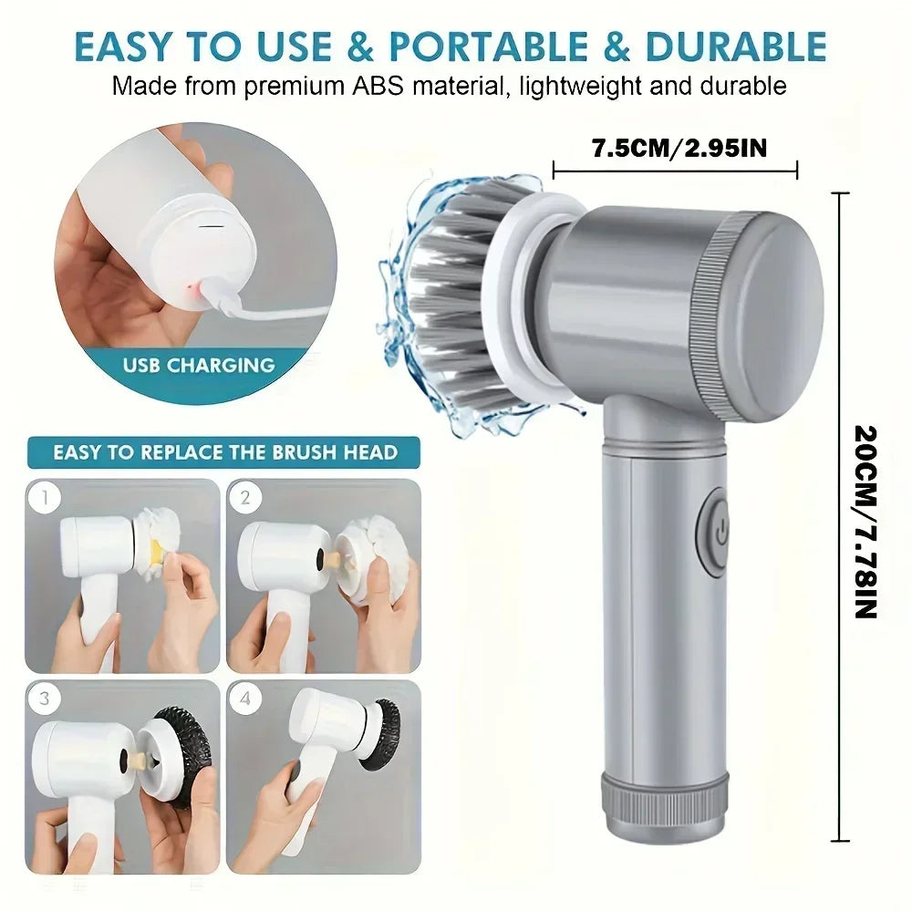 🧽 Electric Spin Scrubber – Clean Faster, Deeper, Without Effort!