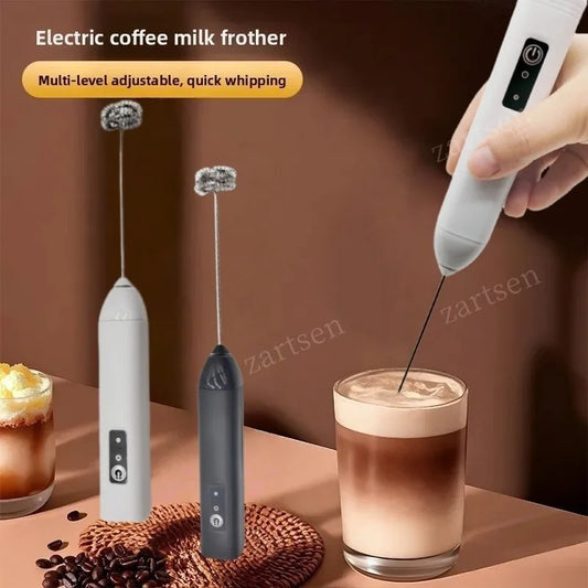 Wireless Milk Frother – USB-C Rechargeable | 7000RPM Handheld Whisk for Coffee, Latte & Cappuccino