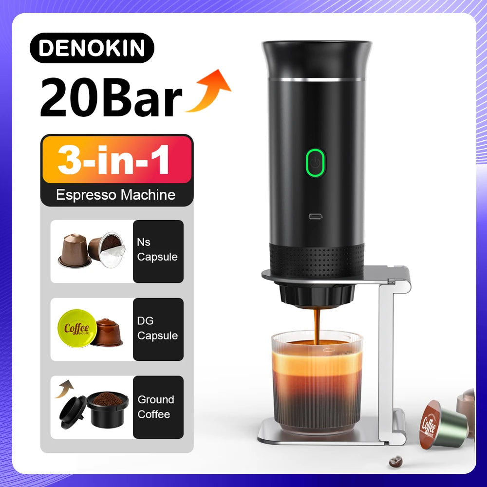 ☕ Wireless Portable Espresso Machine – Brew Rich Espresso Anytime, Anywhere