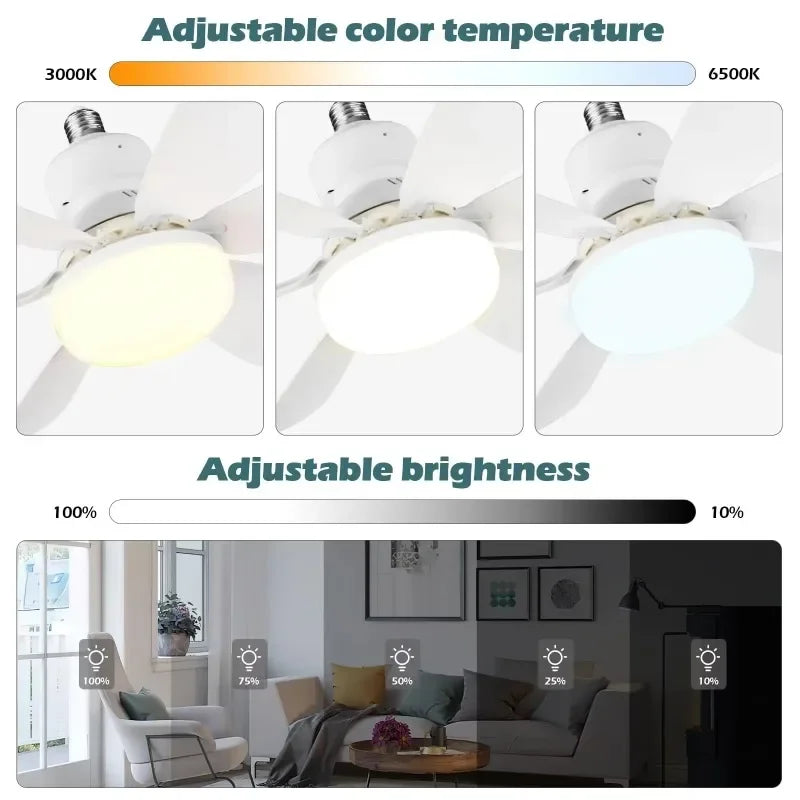 💡 Smart Ceiling Fan with Remote Control & LED Light – Quiet, Powerful & Energy Efficient