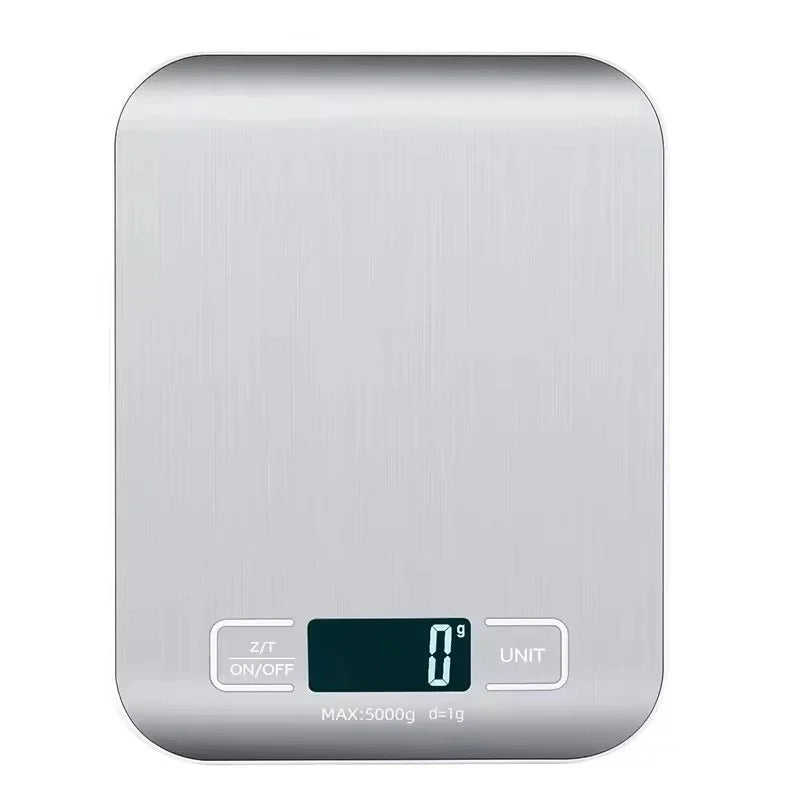 Digital Kitchen Scale – 5kg/10kg | 1g Precision, LED Display & Stainless Steel Platform
