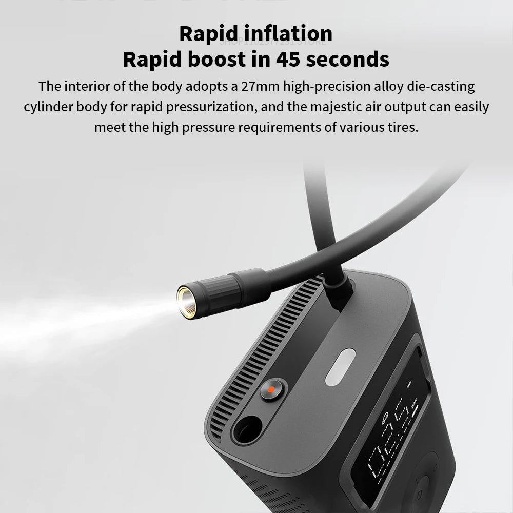 🚗 Smart Portable Air Compressor – Cordless Tire Inflator with Digital Pressure Display