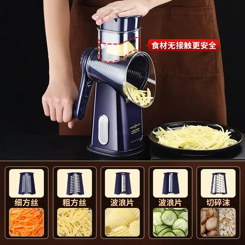 🥕 Premium Manual Vegetable Slicer – Slice, Shred & Grate in Seconds