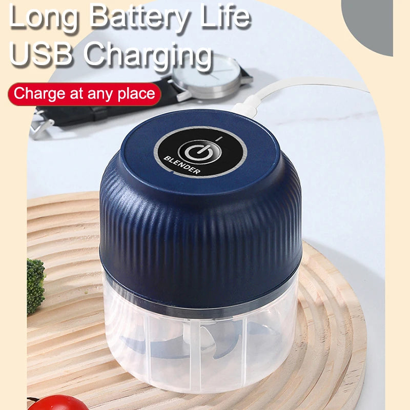 Mini Electric Food Chopper – 250ml USB Rechargeable | Garlic, Onion & Vegetable Crusher
