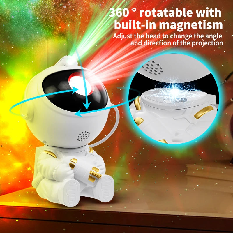 🚀 Astronaut Galaxy Star Projector – Transform Your Room into a Magical Night Sky