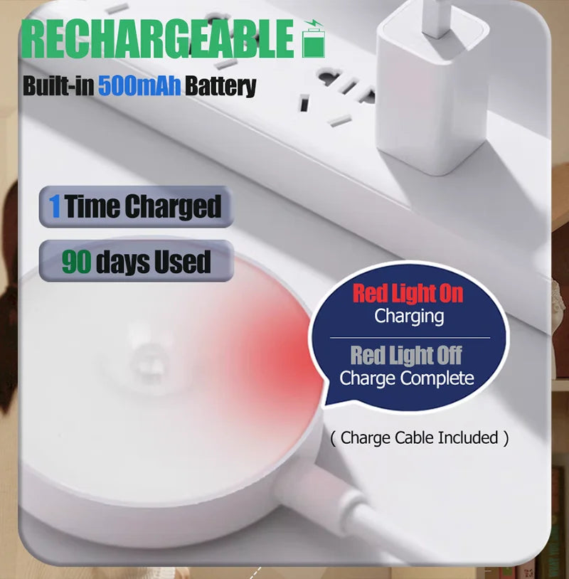 ✨ Wireless Motion Sensor LED Light – Bright, Rechargeable & Easy to Install