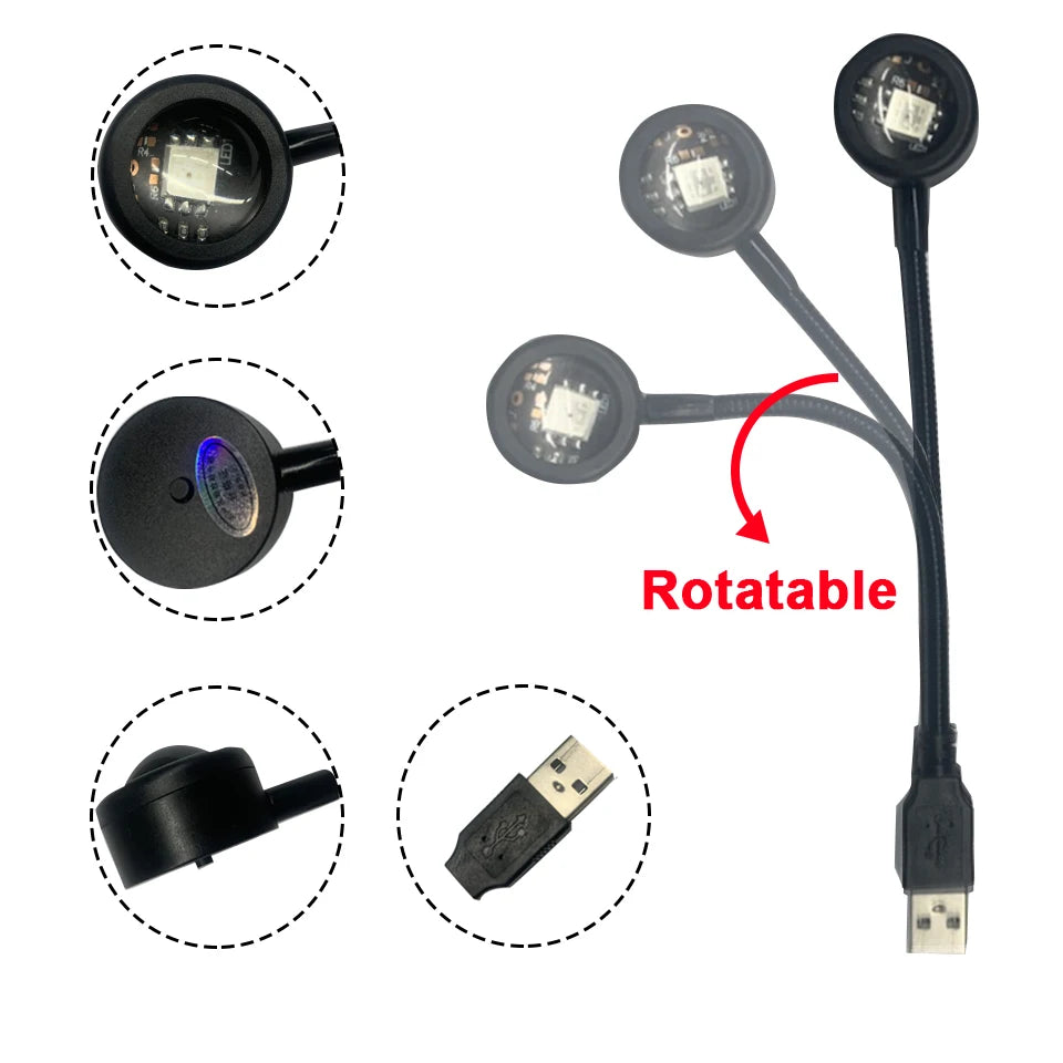 LED Sunset Lamp – USB Night Light Projector | Mood Lighting for Bedroom, Living Room & Photography