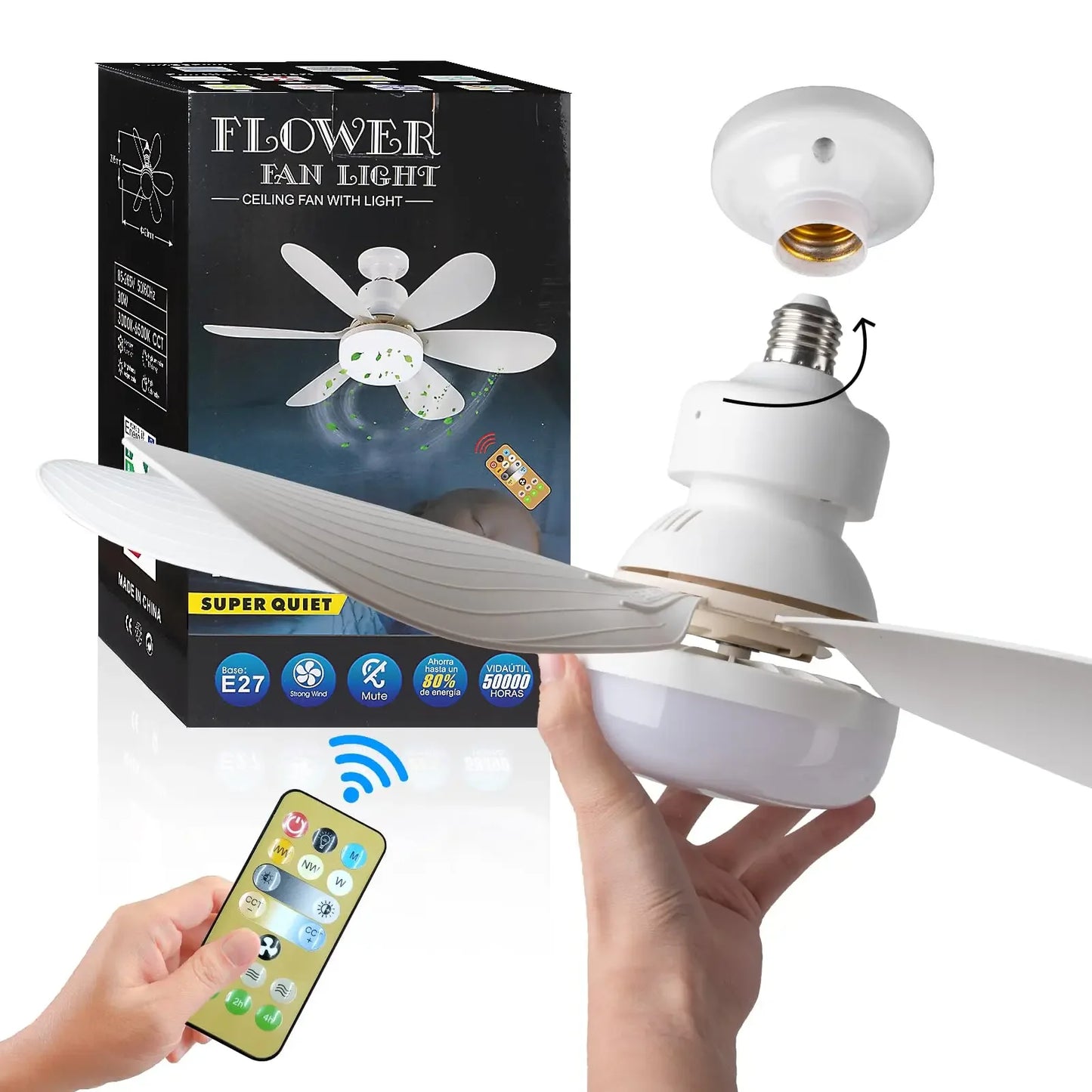 💡 Smart Ceiling Fan with Remote Control & LED Light – Quiet, Powerful & Energy Efficient