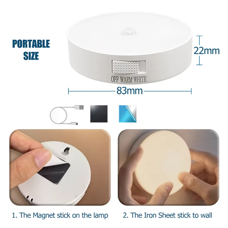 ✨ Wireless Motion Sensor LED Light – Bright, Rechargeable & Easy to Install
