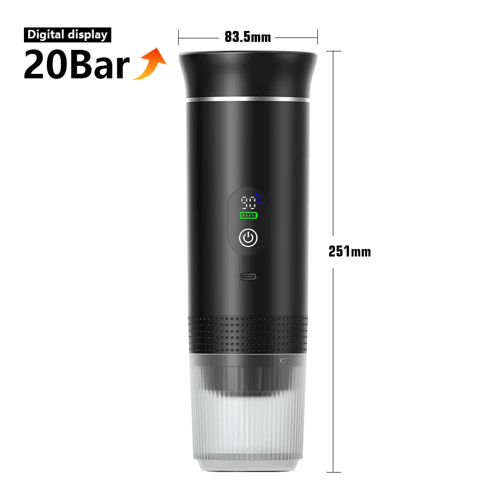 ☕ Wireless Portable Espresso Machine – Brew Rich Espresso Anytime, Anywhere